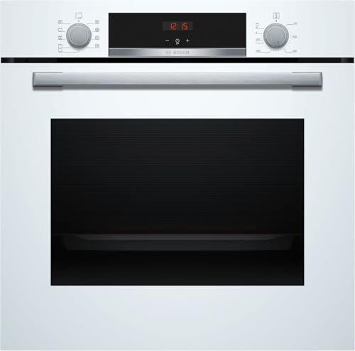 Bosch HBA534BW3, Forno da incasso, EcoClean: pulizia della parete posteriore senza alcun detergente, Display LED Rosso,Bianco, 60 x 60 cm