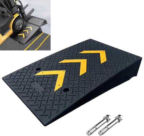 WXXSHGDW Bordsteinrampe Gummi, 10-20 cm Steighöhe Rampe Rollstuhl, Rampe Türschwelle, Tragkraft 5000 Kg, für Garage, Autos, Rollstühle, Fahrräder, Motorräder(50 * 80 * 14cm/20 * 31 * 5.5in)