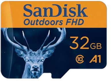 SanDisk Outdoors FHD microSDHC UHS-I Memory Card with Adapter - 32GB (Orange)
