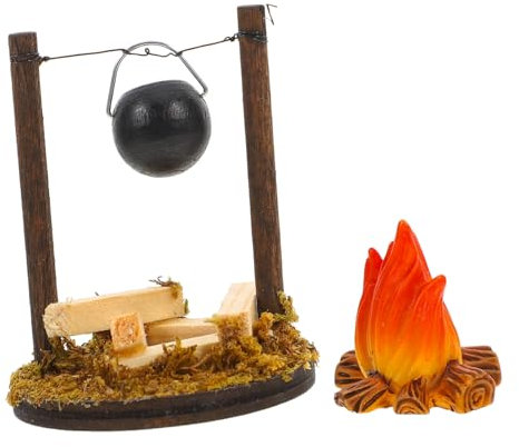 Generic 2 Pcs Doll House Model Decoration Outdoor Mini Stove Decoration Summer Decoration Mini Photo Frame Outdoor Decoration Cooking Supplies Decoration Girl Rabbit Resin