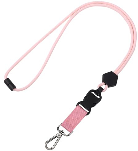 Segus Cuelga Llaves Cuello, 1 Pieza Lanyard con Clip de Seguridad, Cinta Cuello Llaves con Hebilla Desmontable, para Profesores, Enfermeras y Estudiantes (Rosa)