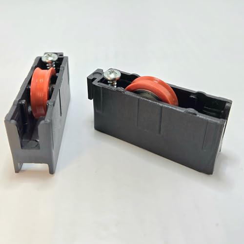 10 Ruedas de puerta y ventana corredera S640 base plastico ancho 16 mm, Alto 25,5 mm