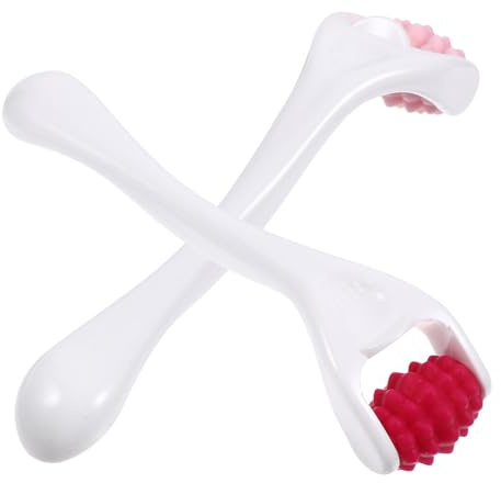 SOPOTUTU Wiederverwendbarer Kleiner Gesichtsroller Aus Silikon 2 Stück-pack Ergonomischer Massageroller Für Augencreme Massage Und Gesichtspflege Unterwegs