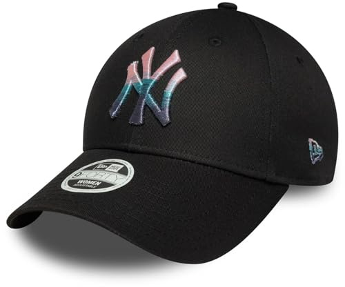 New Era kvinnors 9Forty metallisk logotyp MLB New York Yankees basebollkeps svart