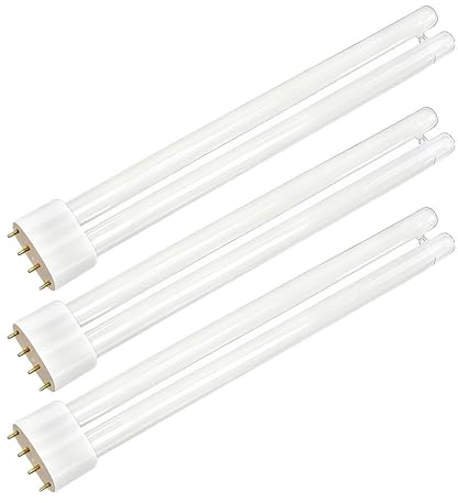 MouMouPurr Pack of 3, 18W/830 2G11 4-Pin Fluorescent Light Bulbs, Low Energy Compact Fluorescent Lamp, Cold White 6500K, 220V Compact Energy Saving Lamps