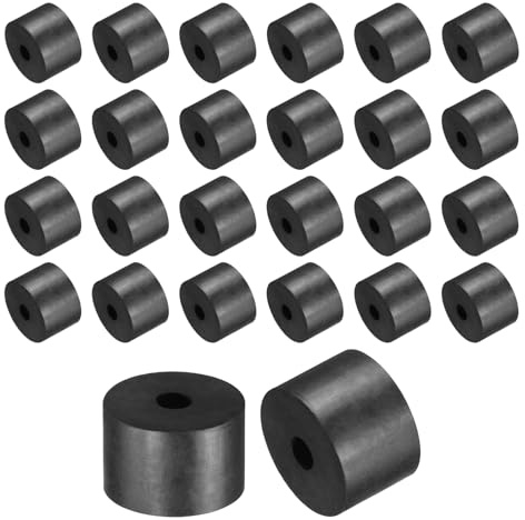 sourcing map 60 distanziatori in gomma rotondi con diametro esterno 12 mm x diametro interno 3 mm x altezza 8 mm, distanziatori antivibrazioni, boccola in gomma