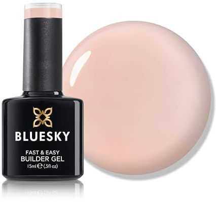 BLUESKY All in One Fast and Easy Builder Gel 15ml, Latte - Nude Pink, Nail Strengthener and Extender for Long, Strong Nails and Nail Extensions, Requires Curing Under LED UV Nail Lamp