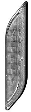 HELLA 2BA 013 335-061 Blinkleuchte - Shapeline Style Slim - LED - 24/12V - geklebt/Anbau - Lichtscheibenfarbe: glasklar - Stecker: AMP - 2-polig - vorne rechts - Menge: 1