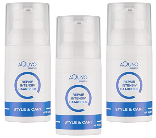 Haaröl mit Arganöl für trockene Haare, Haarserum für strapaziertes & geschädigtes Haar | Haarspitzenfluid zur Pflege trockener und gespaltener Haarspitzen | Haarpflege gegen Frizz und Spliss (3x 30ml)