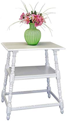 Tisch Beistelltisch Telefontisch Vintage Antik Shabby Chic Weiß B: 60 cm (8234)