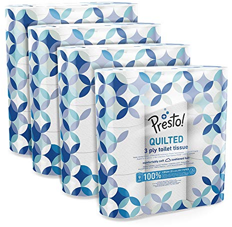 by Amazon Toilettenpapier, 3-lagig Gestepptes, Samtig Weich, 36 Rollen (9 Rollen, 4-er Pack), 200 Blätter pro Rolle, FSC-Zertifiziert