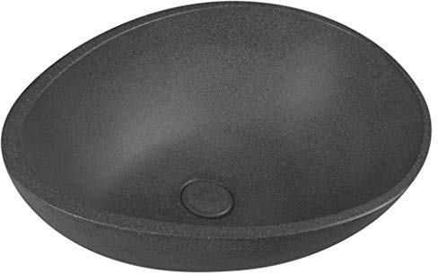 Aufsatzwaschtisch Aufsatzwaschbecken Waschschale Waschtisch Beton 53x39 Schwarz Granit