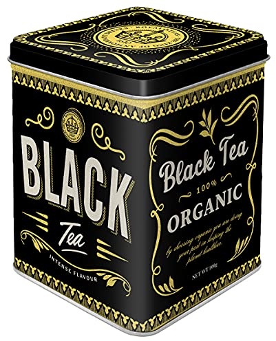Nostalgic-Art Retro Teedose Black Tea-Idea Regalo per la Cucina, Conservazione per tè Sfuso e bustine di, Design Vintage, 100 g