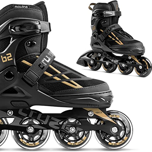 Movino Inline Skates | Cruzer B2 | Verstellbare Rollschuhe | Damen Mädchen Jungen | Inliner für Erwachsene mit großen Rädern