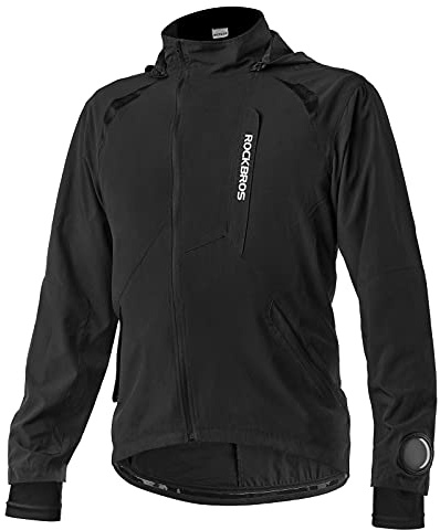 ROCKBROS Herren Fahrradjacke Elastisch Atmungsaktiv Laufjacke Softshelljacke Sommer Herbst Jacke
