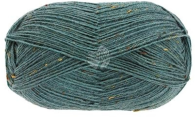 LANA GROSSA Meilenweit 100 | Sockenklassiker, uni und bedruckt, waschmaschienenfest | Handstrickgarn aus 80% Schurwolle & 20% Polyamid | 100g Wolle zum Stricken & Häkeln | 420m Garn FB166