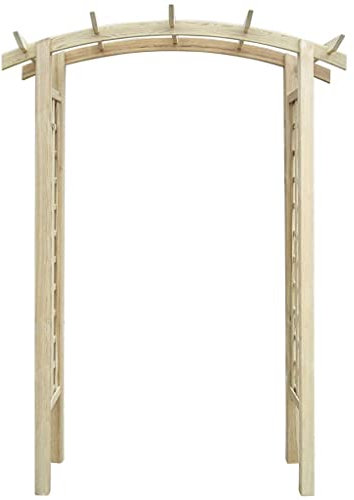 Wakects Trellis Arch Arche de jardin en bois de pin pour roses pour espaces extérieurs