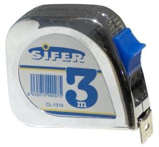 Sifer flexometro cromo 3m 19mm con freno y clip
