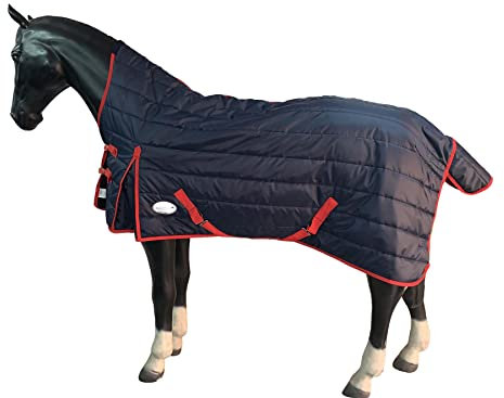 eQuitack Your Passion Is Our Mission 210D Stalldecke Pferdedecke Winterdecke Highneck 200G Füllung Navy 125cm