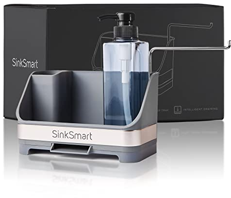 SinkSmart Sink Caddy Kitchen Organiser - Large Capacity for Kitchen Cleaning Tools - With Removable Drip Tray