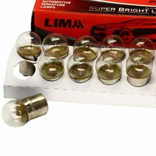 10x Glühbirne Scheinwerferlampe Birne 5W 12V Abblendlicht Fernlicht Glühlampen | E - Prüfzeichen | Sockel BA15S - Warm Weiß
