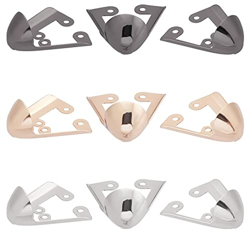 GORGECRAFT 3 colores 6PCS Zapatos de Metal Protector Puntiagudo Color Sólido Tacones Altos Puntera Elegante Tacones Altos Cubierta de la Punta Zapatos Duraderos Tapa Puntas para
