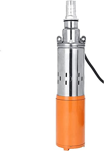 JMorCO Pompe de puits Profond à énergie Solaire 220W 12V, Pompe à Eau Solaire en Acier Inoxydable pour Irrigation agricole à Domicile Pompe à puits Profond Solaire DC (30M)