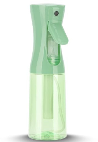 Zuhose Spray Bottle for Hair (6.8OZ /200ML) Continuous Ultra Fine Mist Sprayer for Hair, Salons, Barber, Plants, Skin Care, Cleaning 1 Pack CLEAR Green