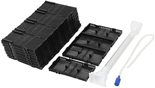 XYWHPGV 2 Stück Kunststoff Aquarium 3 Unter Kies Filterbrett, Schwarz(8e466 179d2 1f84f 883fe 0e923 4ddf0
