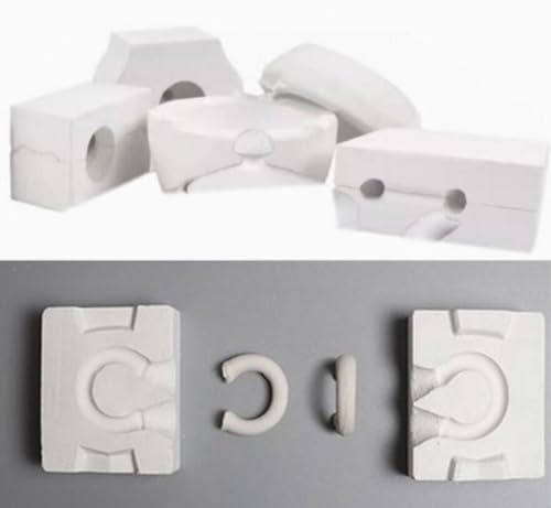 1 juego de herramientas de cerámica para alfareros, molde de cerámica para formar moldes de yeso, suministros de decoración del hogar hechos a mano, mango de taza (Stlye I: altura: 4,2 cm de ancho: