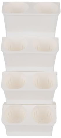 Jardinera para Colgar en la Pared, Jardinera Vertical Ligera Que Ahorra Espacio, PP Resistente a la Oxidación para Uso en Exteriores (White)