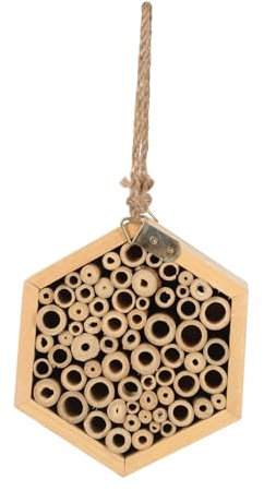 TINEASUR Insektenhaus Für Garten Multifunktionales Bienenhotel Und Vogelfutterspender Handgefertigtes Outdoor- Biodiversität Und Insektenvielfalt