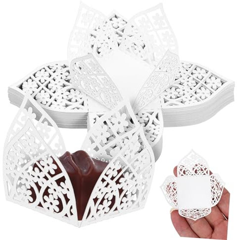 Mikinona Forniture Per Matrimoni Uniche Set Da 50 Scatole Di Caramelle Incarti Di Cioccolato E Coppette Di Tartufo