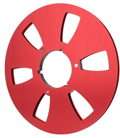 Carrete Vacío de Cinta de Sonido de Carrete Abierto Universal de Aleación de Aluminio de 6 Orificios Carrete de Cinta Vacío de 1/4 10,5 Pulgadas para para Cinta de Carrete a