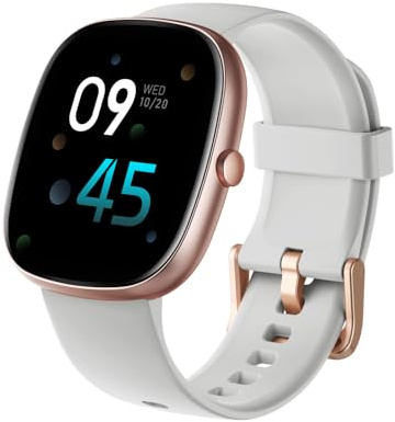 Smartwatch Damen Herren mit Telefonfunktion,1.85 Smart Watch mit SpO2/Herzfrequenz/Schlafmonitor/Schrittzähler 100+Sportmodi,IP68 Wasserdicht Fitnessuhr Whatsapp Benachrichtigen für Android iOS Handy