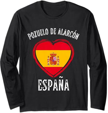 España Flag Heart Pozuelo De Alarcon City Manga Larga