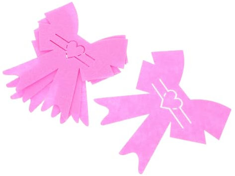 COLLBATH Bolsa para Cubiertos Forma de Corazón y Lazo 4 Piezas