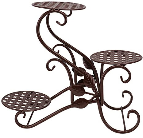 Kisangel Estante Decorativo Multiusos Para Flores y Suculentas Soporte De Hierro