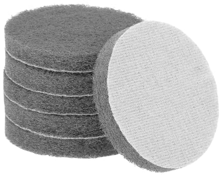 sourcing map 6 spugne abrasive a grana 800, 7,6 cm, per trapano elettrico a cerchio e ad anello, per la pulizia della cucina domestica, colore grigio