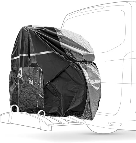 Nordrive N60058 Telo Copribici per Portabici da Gancio Traino, 3 Biciclette, Anti Pioggia e UV Resistente