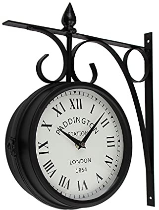 Doppelseitige Uhr Paddington Station Metall Wanduhr