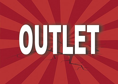 Oedim Cartel Outlet | Varias Medidas 35 cm x 25 cm | Cartel publicitario Outlet | Cartel Oferta Outlet | Cartel Oportunidad Outlet