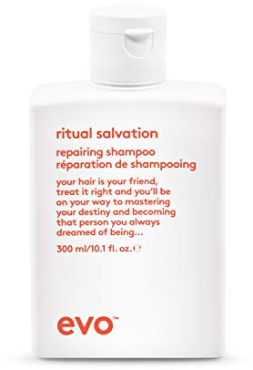 EVO Ritual Salvation Repairing Shampoo Trockene Haar, Anti Frizz Shampoo Damen & Herren, Reparierendes Haarshampoo zur Reinigung und Stärkung der Haare, 300 ml