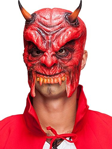 Orlob Fasching Halloween Halbmaske Teufel Latexmaske