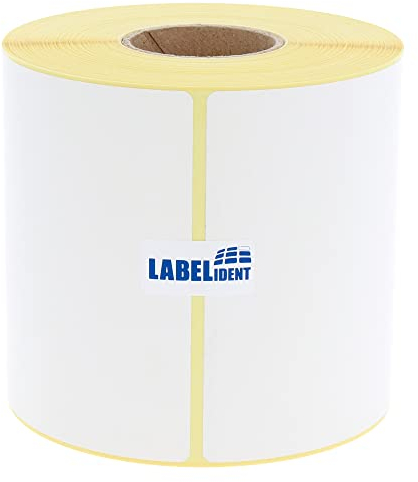 Versandetiketten DHL, DPD, Fedex, GLS, Hermes, UPS - 4x6 Zoll - 101,6 x 152,4 mm - 400 Thermo-Eco Papier Etiketten auf 1 Rolle(n) mit 40 mm Kern, Thermodirekt Etiketten selbstklebend, Trägerperfo.