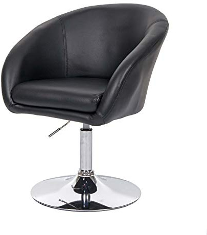Mendler Esszimmerstuhl HWC-F19 drehbar - Kunstleder schwarz | Küchenstuhl, Stuhl, Drehstuhl, Loungesessel, höhenverstellbar