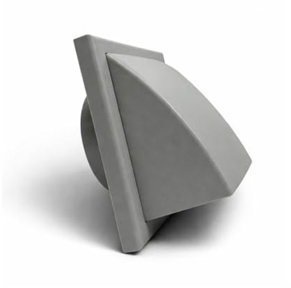 125 mm nicht klappernde Haube Wandabluftblende mit abnehmbarer Einzelblatt-Rückseite, Zugluftverschluss, abnehmbare Haube, häusliche und gewerbliche Nutzung für Küche, Bad, Geschäft, Restaurant