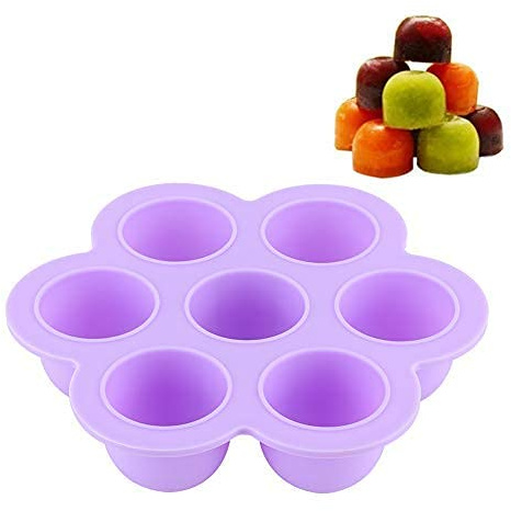 Moule glace bebe, congélation bébé food rangement en silicone avec couvercle pour bébés, purée, whisky, yogourt et glace