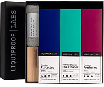 Liquiproof LABS Complete Shoe Care Kit 250ml | Shoe Cleaner, Protector & Freshener Set | Trainer & Sneaker Cleaning Kit with Brush & Microfibre Cloth | Gift Set