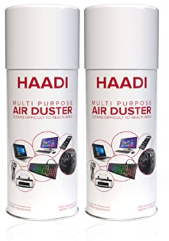 Compressed Air Duster Spray 400ml (Pack of 2) Pressurised Electronic Cleaner for PC, Keyboard, Printers, Computer Components & Office Equipment